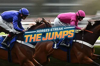 Horses Streak The Jumps